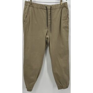 Urban Pipeline Twill Joggers Mens (Jr?) Large 35x27 Drawstring Tan Khaki Pants